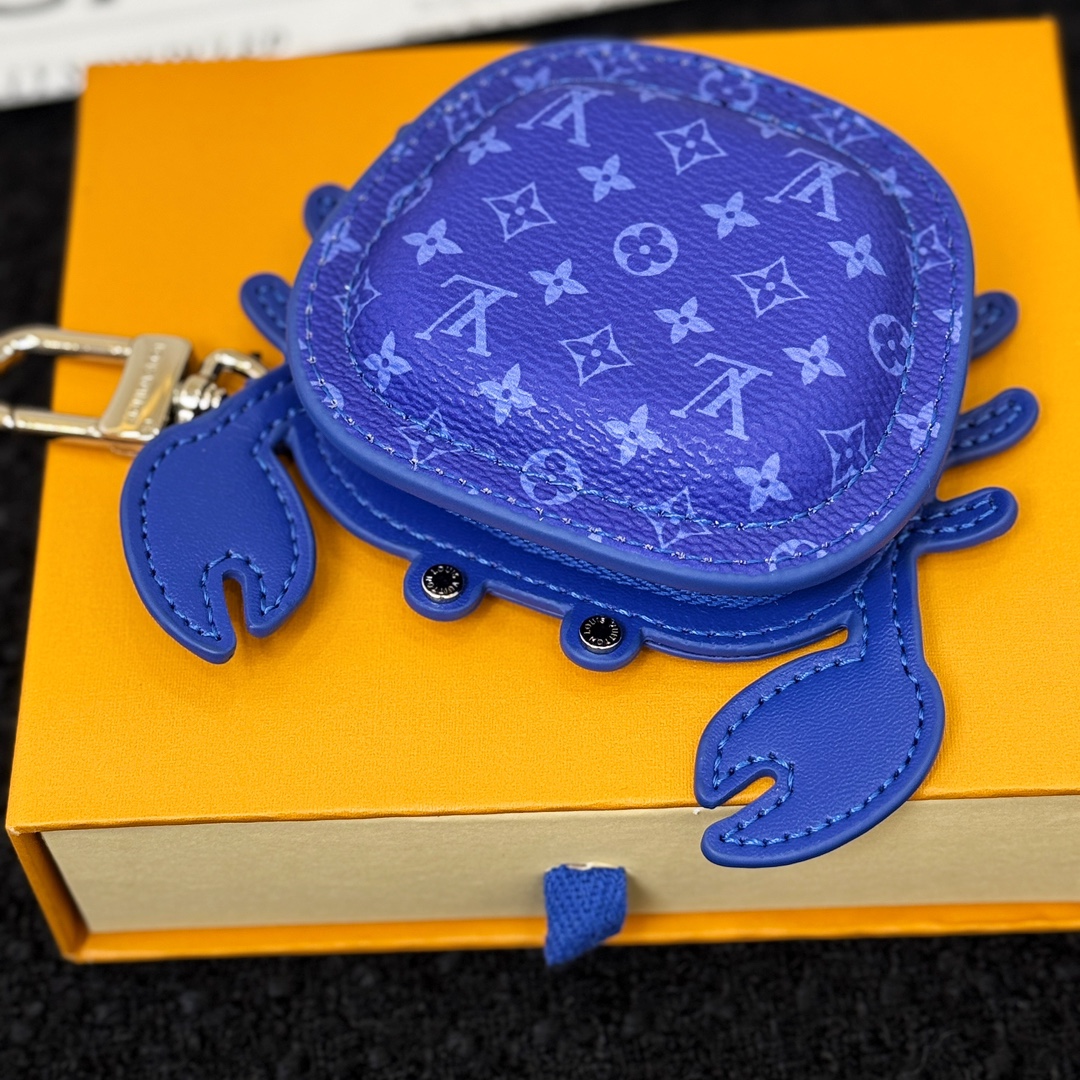 LV Blue Crab Bag Charm M01930